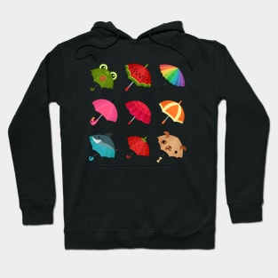 Umbrellas Illustration Hoodie